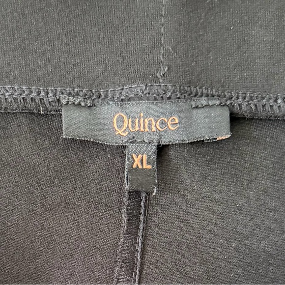 Quince Ultra Stretch Ponte Straight Leg Pants Black XL Tall 32 Inseam - Picture 6 of 12